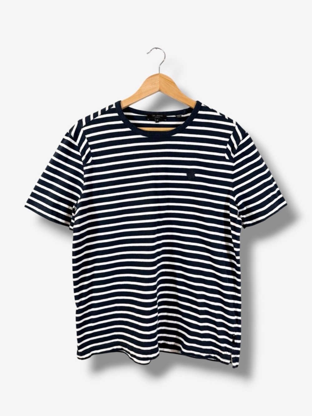 Ted Baker Lumsden T-Shirt Size 3 (Men’s M) Blue White Stripe Preppy Nautical